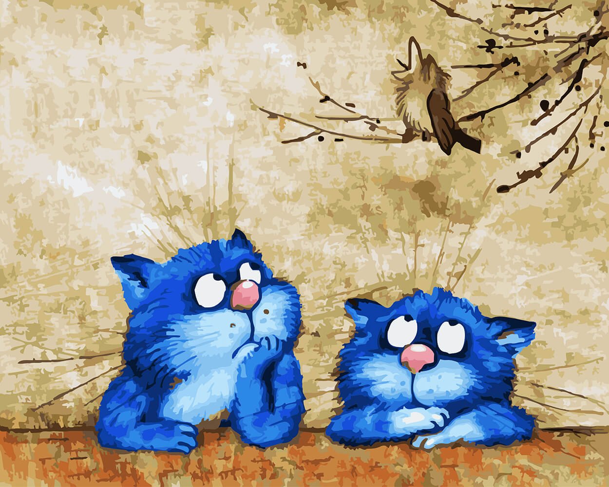 Картины синие коты художницы Ирины Зенюк