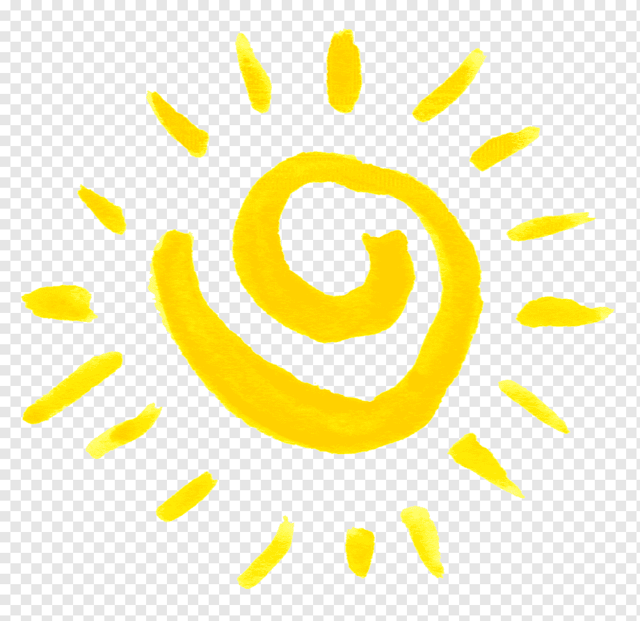 Фон с нарисованным солнцем