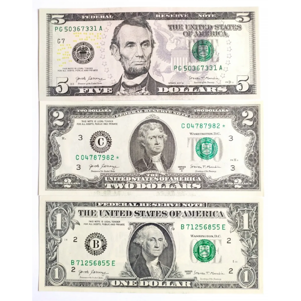 Банкноты долларов для распечатки