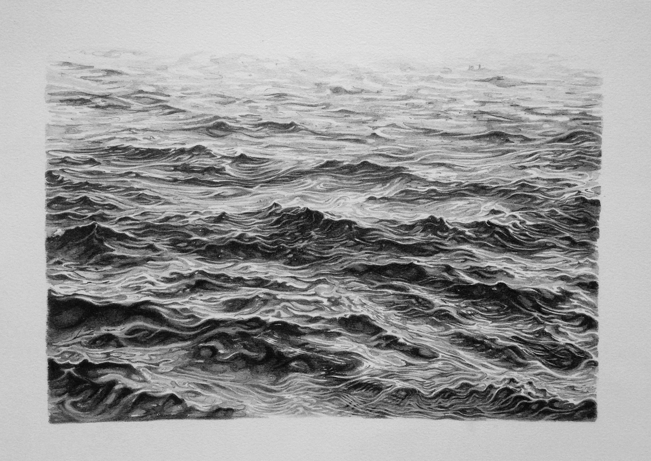 Море волны карандаш