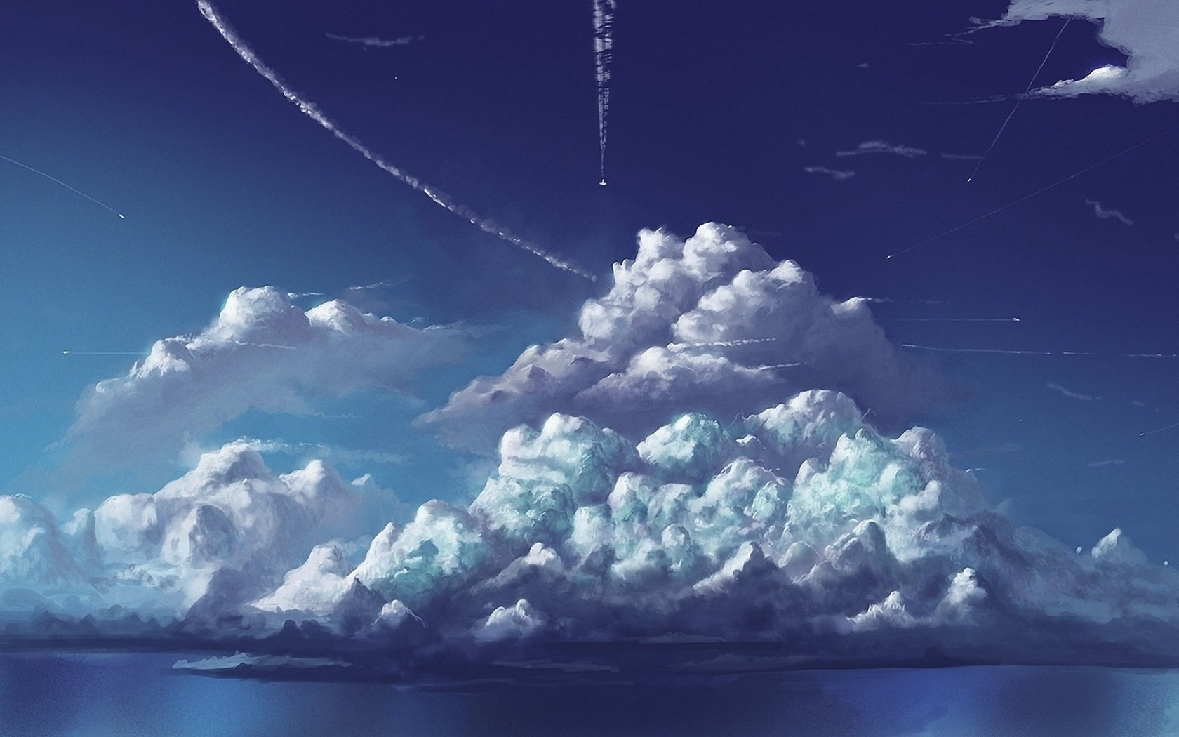 Картина небо с облаками