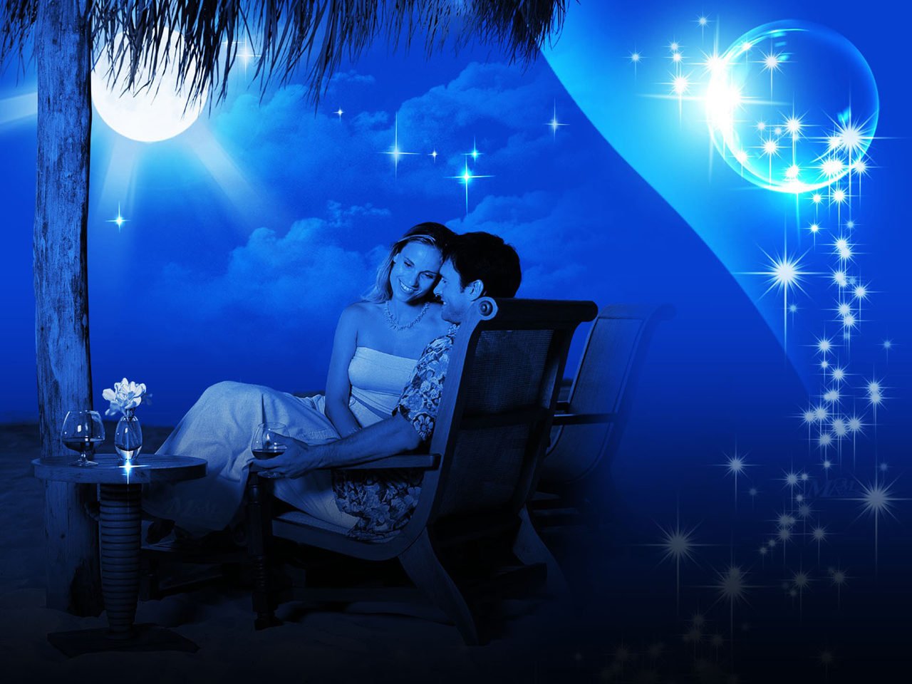 Ночь красивая романтичная