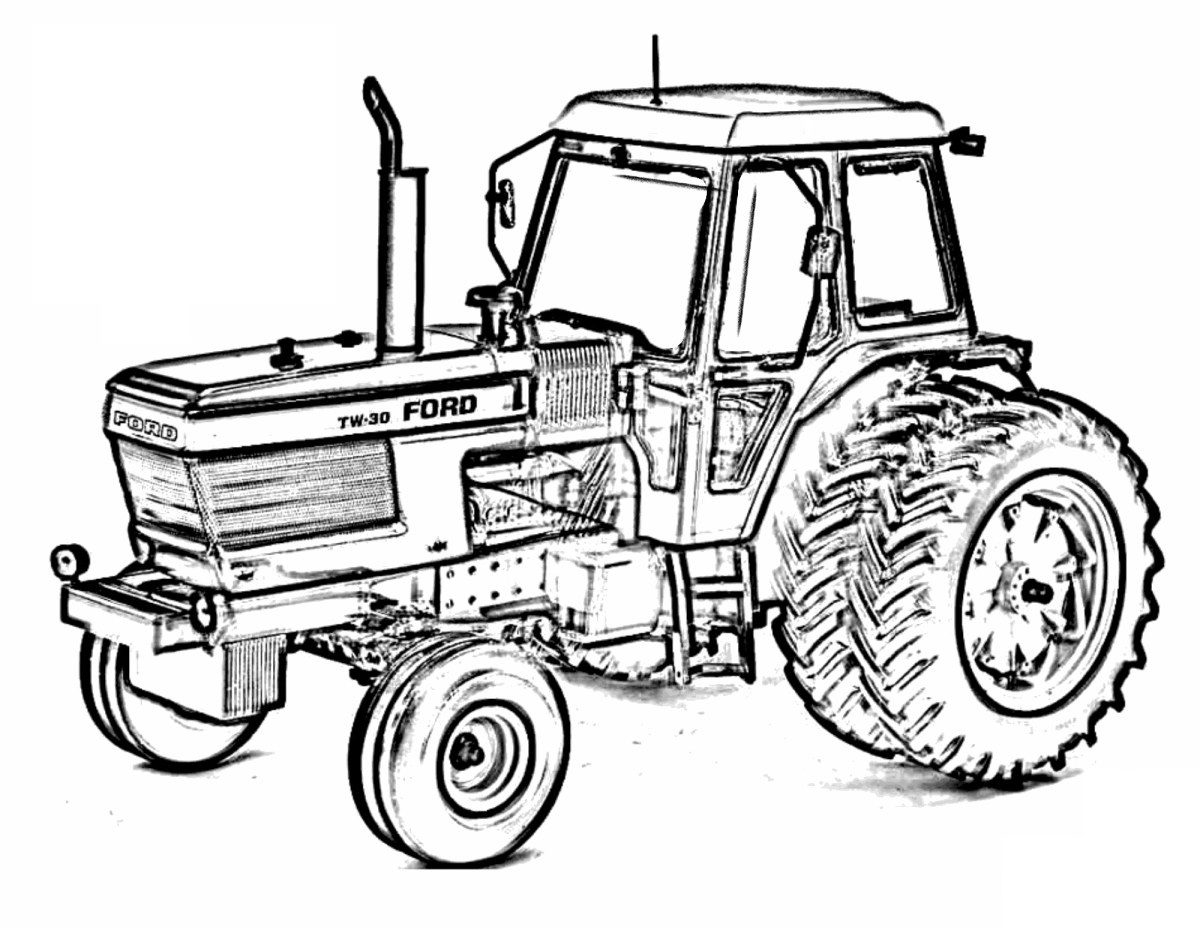 Раскраска трактор Беларус МТЗ 80