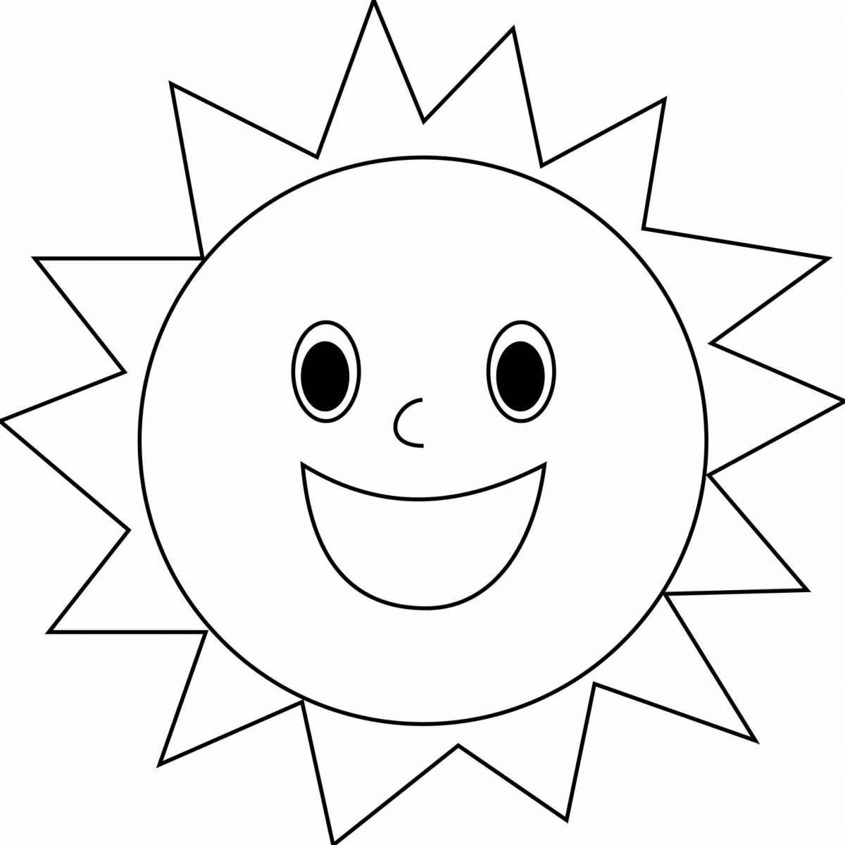 Солнышко раскраска для детей 4-5 лет