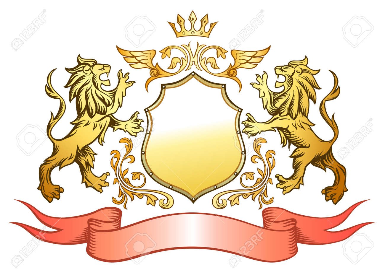 Геральдический Лев с короной