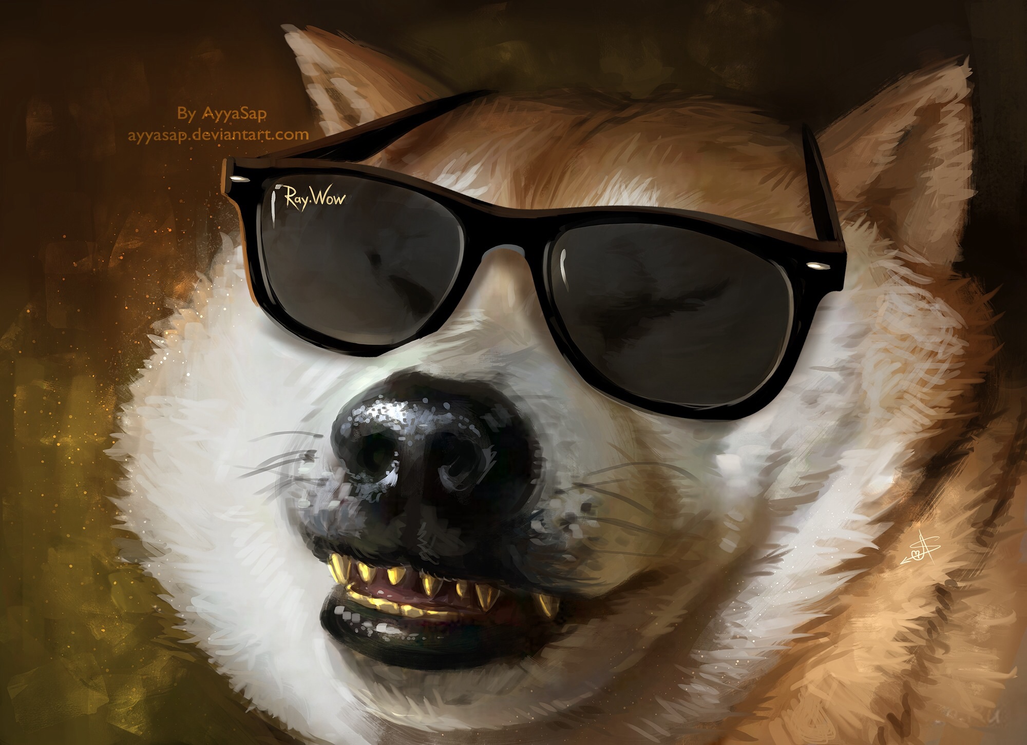 Собака в солнцезащитных очках