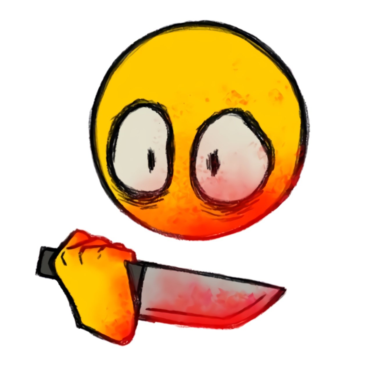 Cursed Emoji с ножом