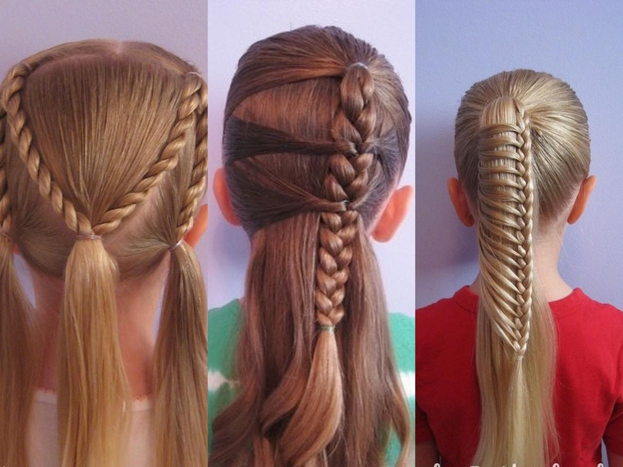 Плетение кос на длинные волосы для девочек