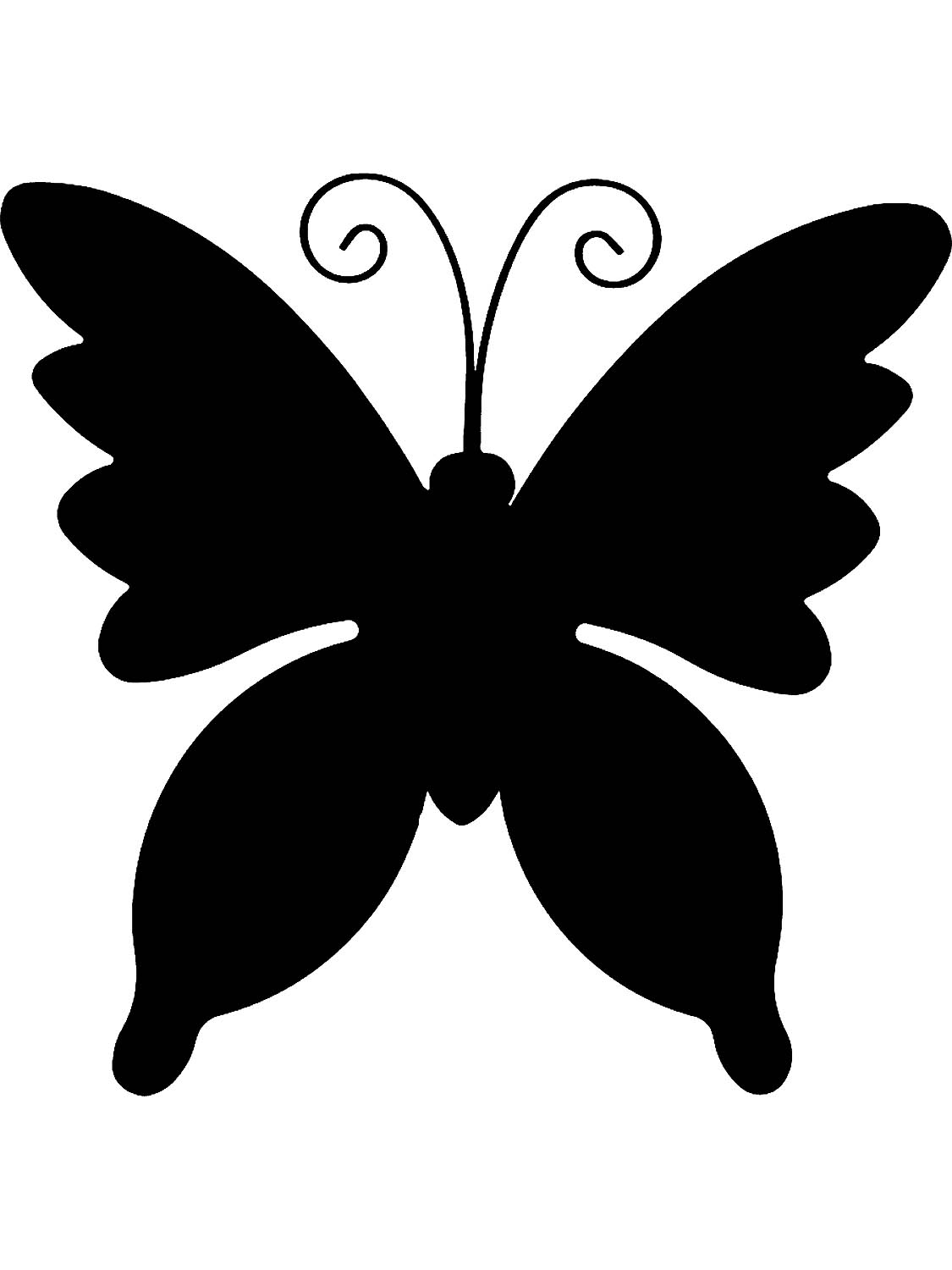 Силуэт бабочки для вырезания