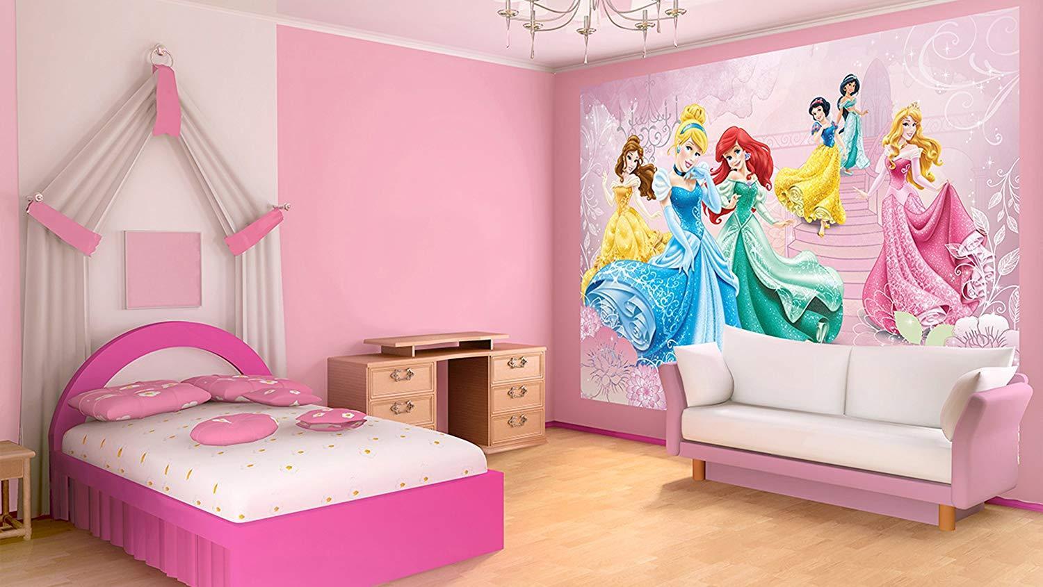 Детские комнаты для девочек с принцессами