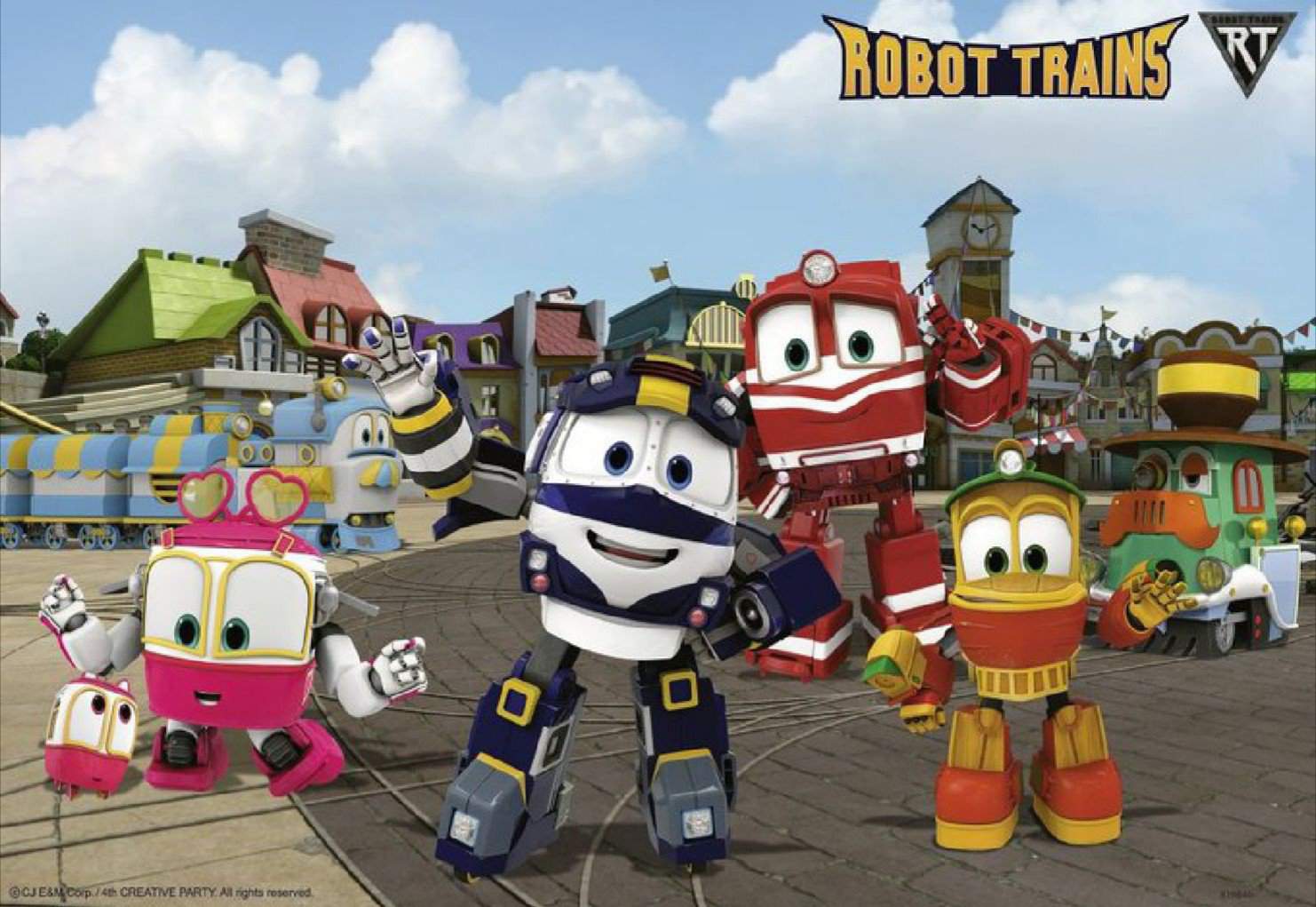 Персонажи мультика роботы поезда