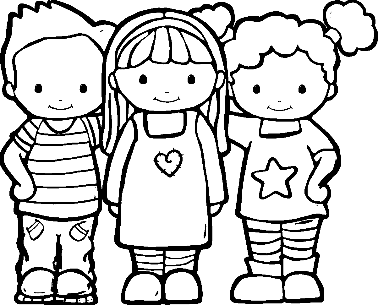 Дети раскраска для детей
