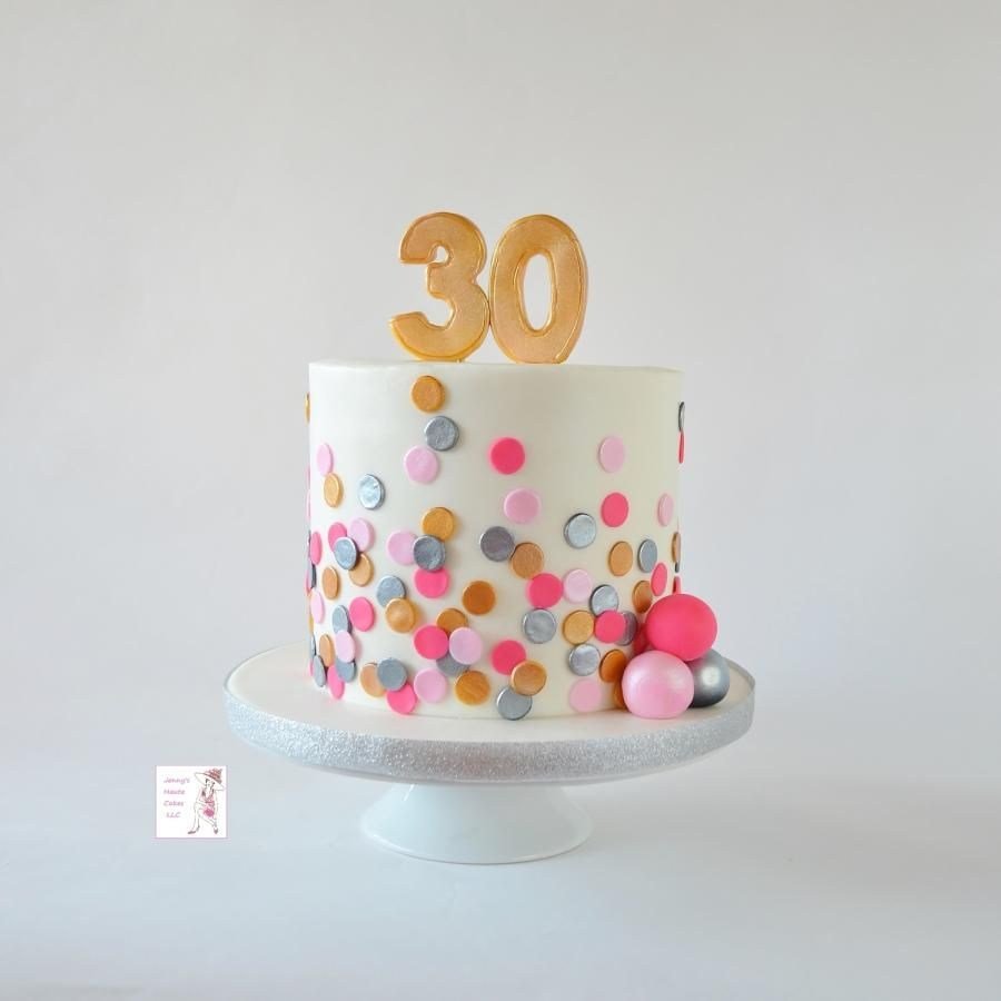 Украшение торта на 30 лет