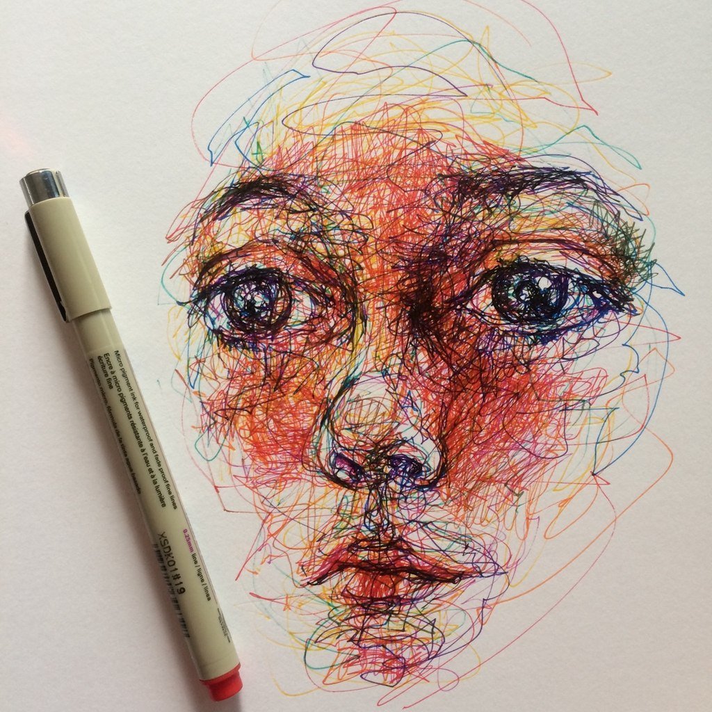 Наброски цветными карандашами