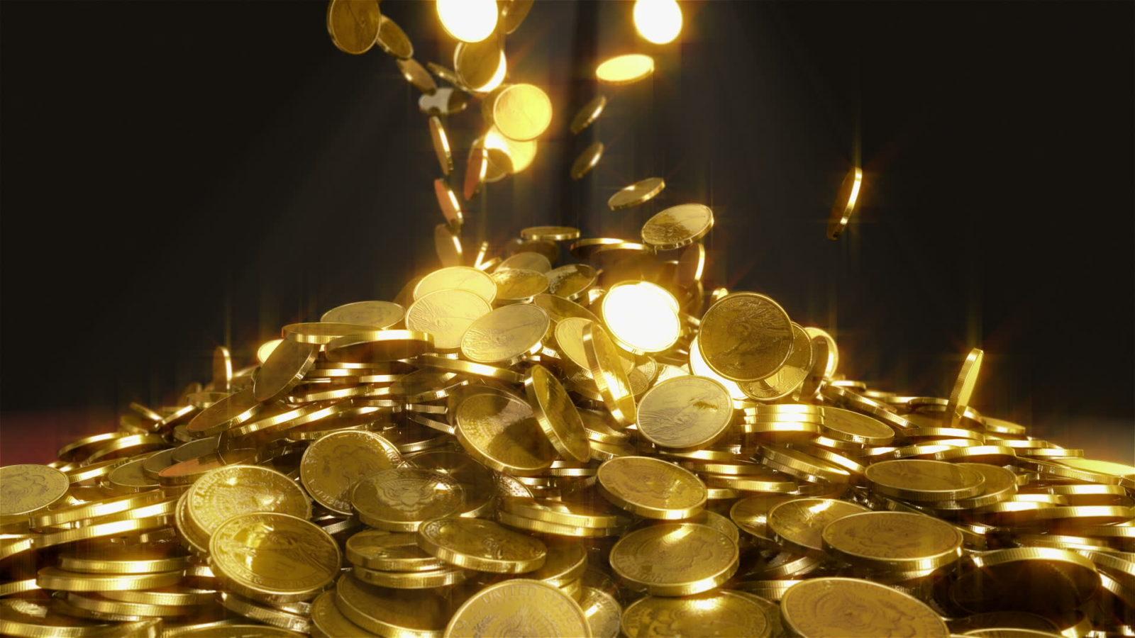 Поток из золотых монет