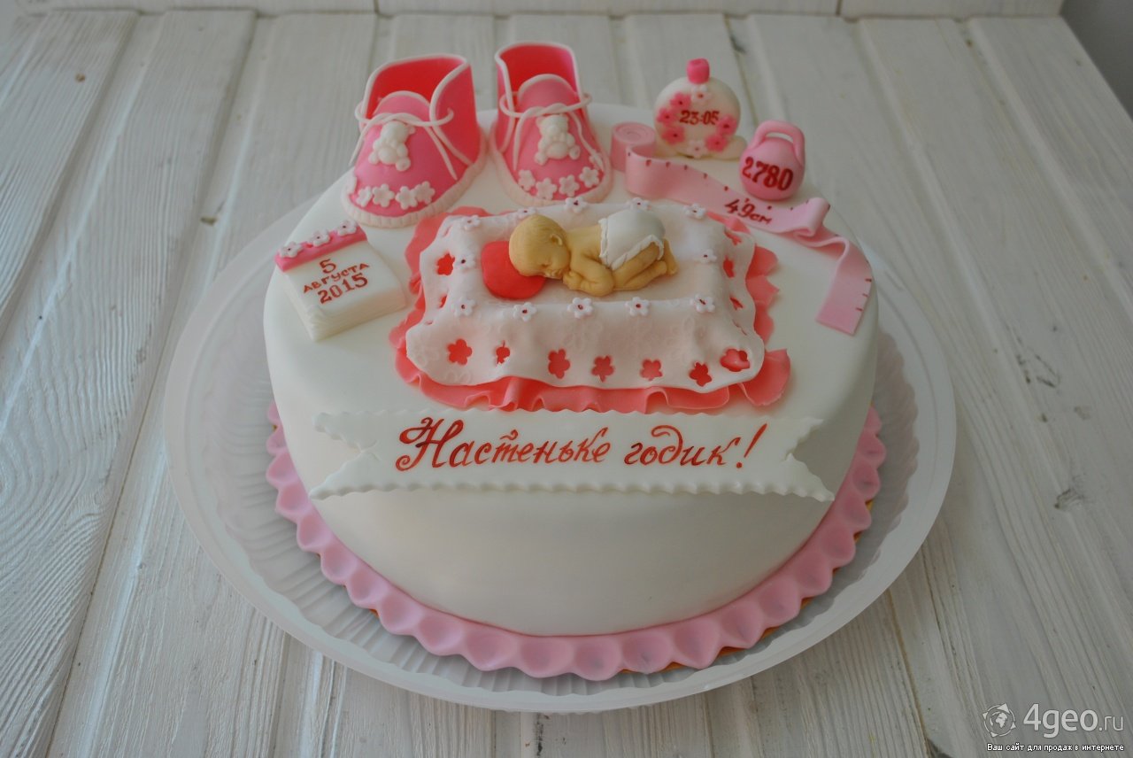 Красивые тортики для Дочки на 1 годик