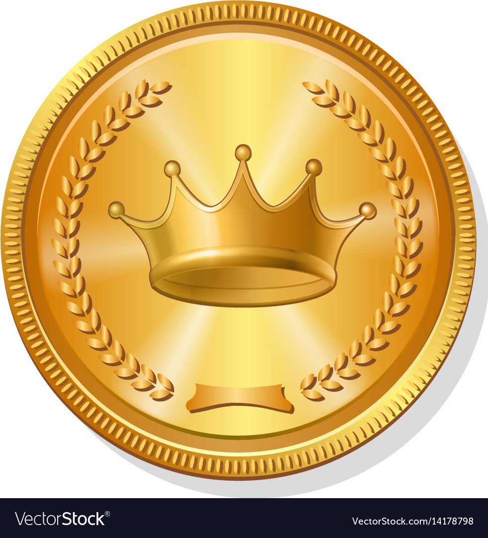 Золотая монета иконка