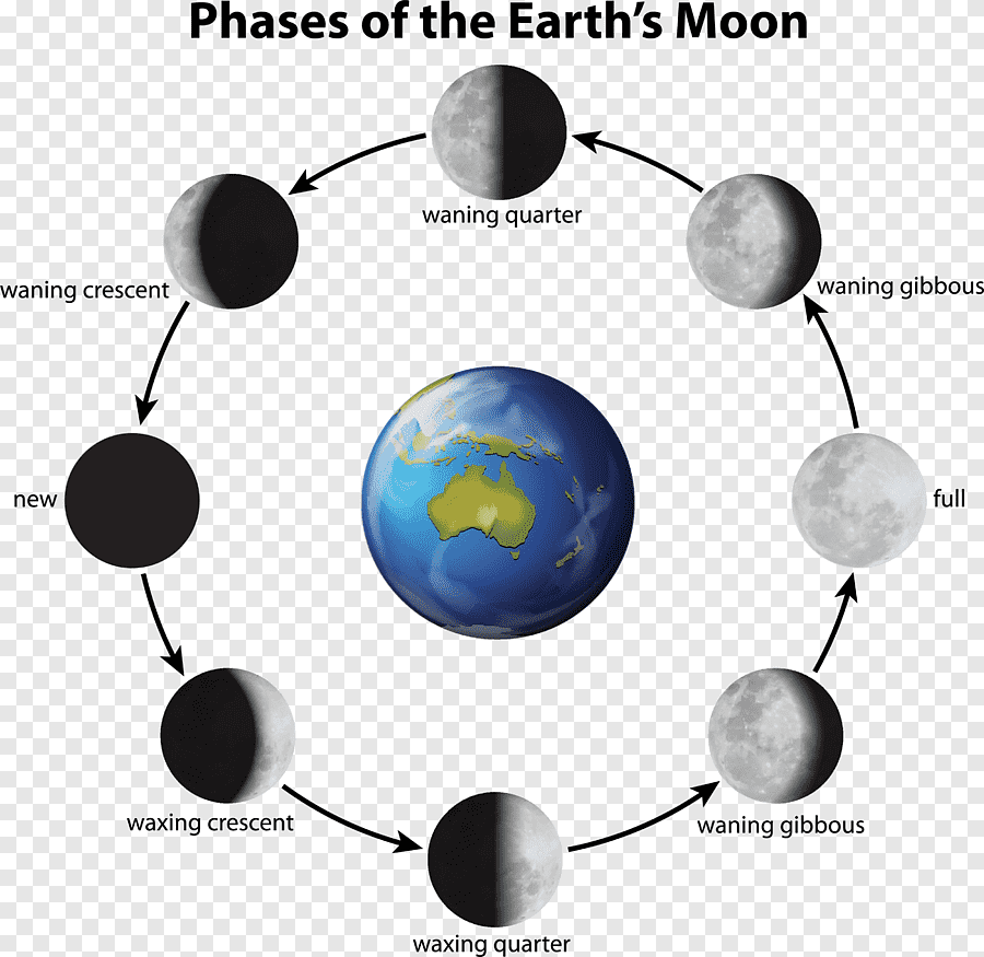 Фазы Луны схема для детей