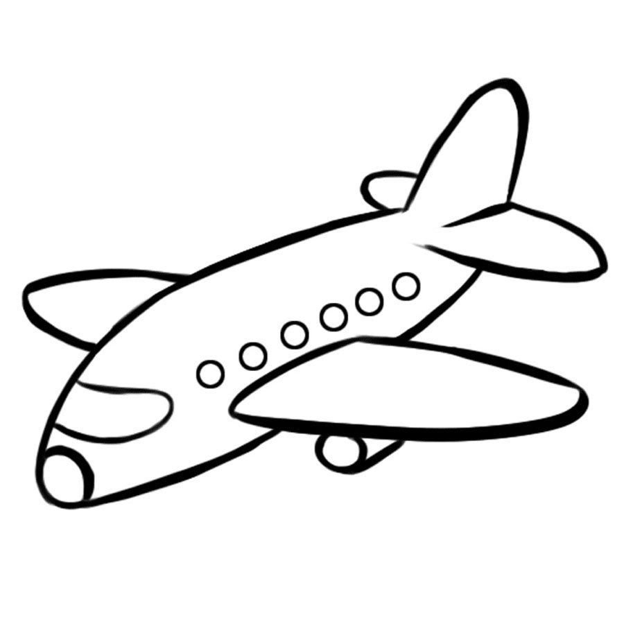 Самолет для раскрашивания для детей