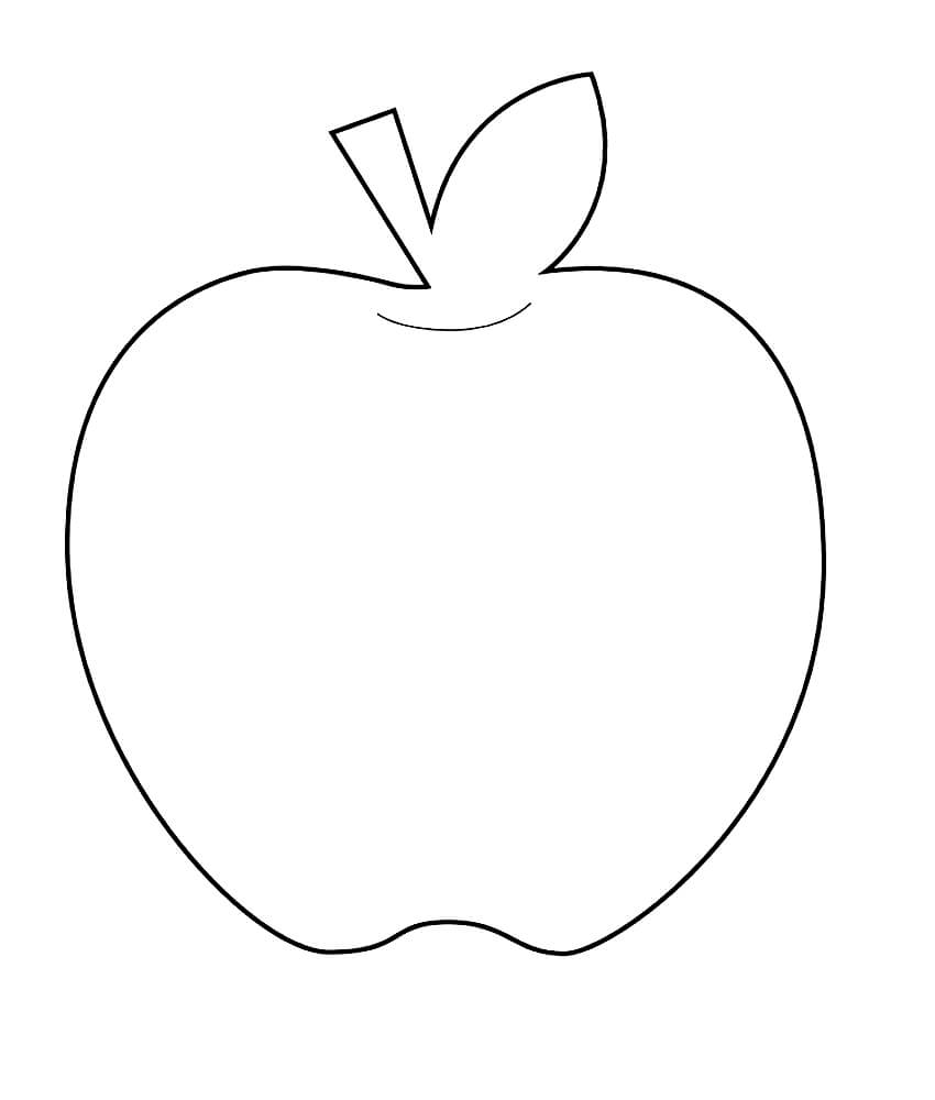 Трафарет яблока для аппликации