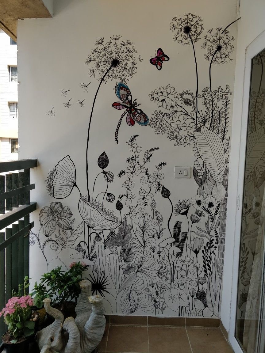 Рисование на стене в квартире