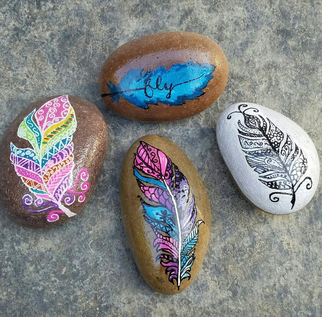 Роспись камней пляж