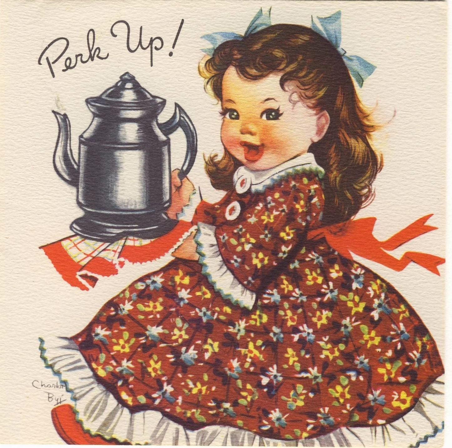 Старые открытки с чаепитием