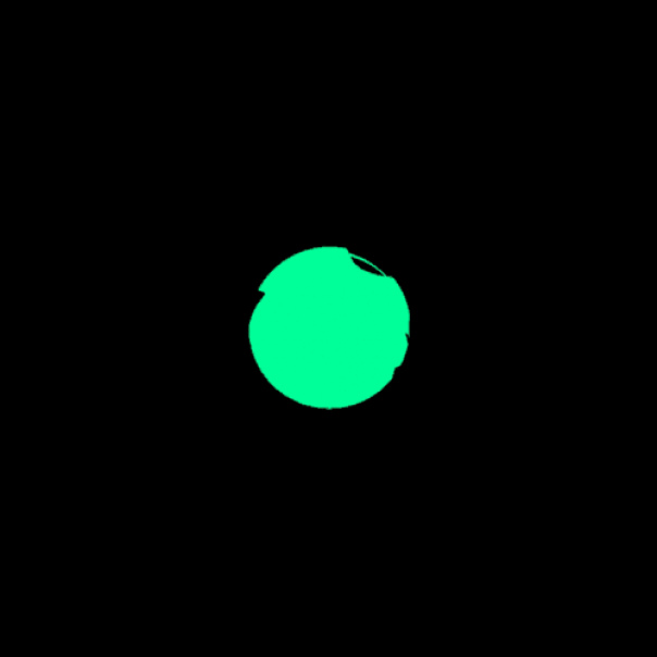 Зеленый круг на черном фоне