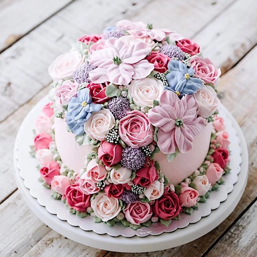 Тортик с цветочками