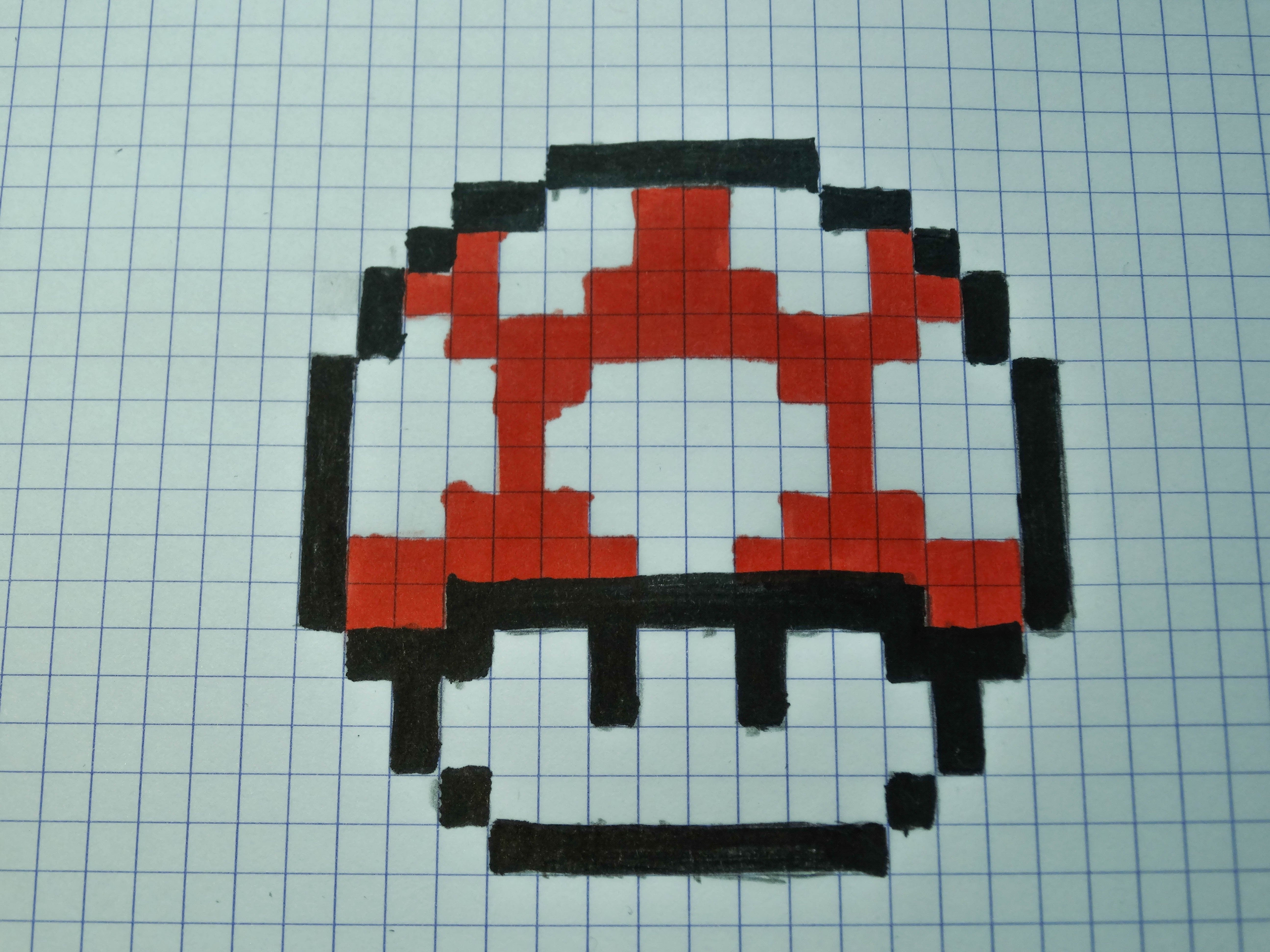 Марио по клеточкам Pixel Art