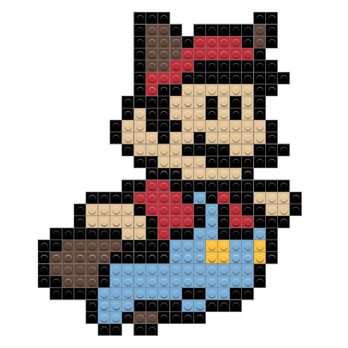 Принцесса из Марио пиксель арт