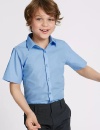 Рубашка синяя с коротким рукавом на мальчика