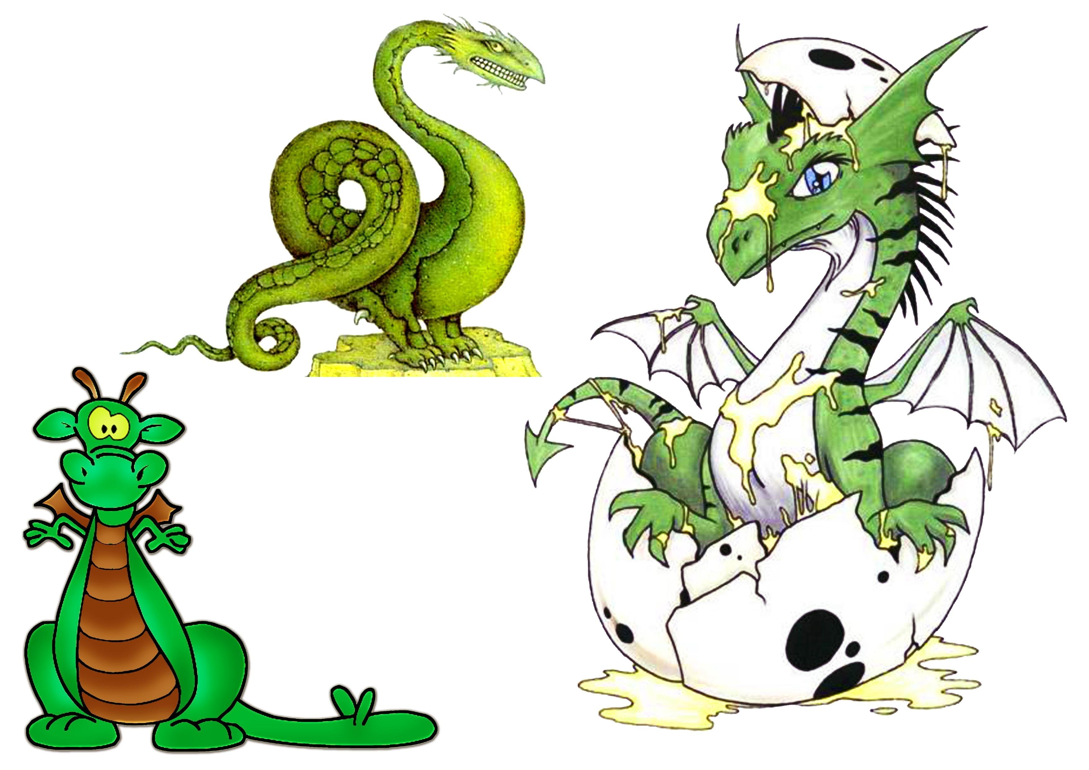 Рисунки мультяшных драконов