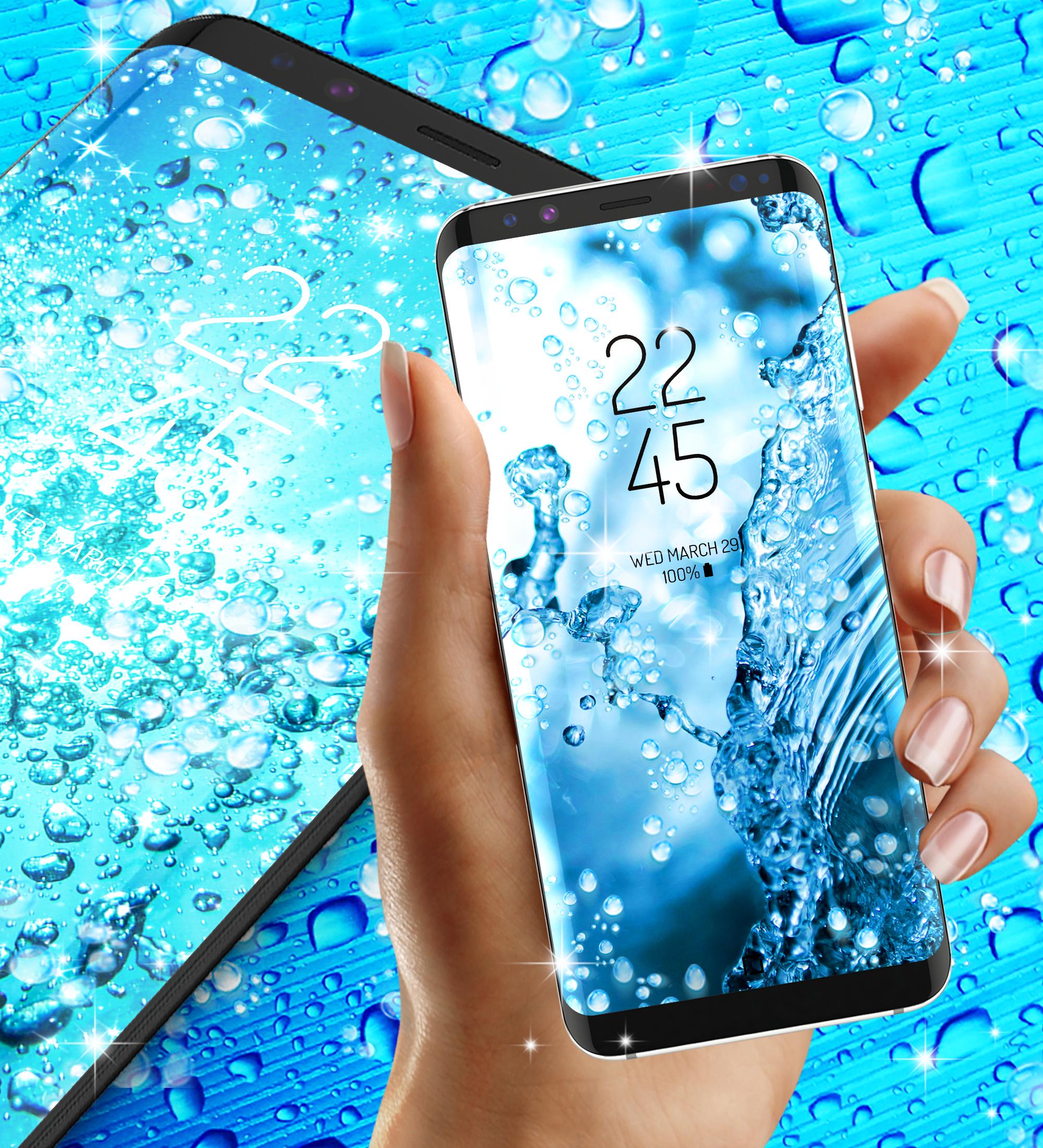 Вода на экране смартфона