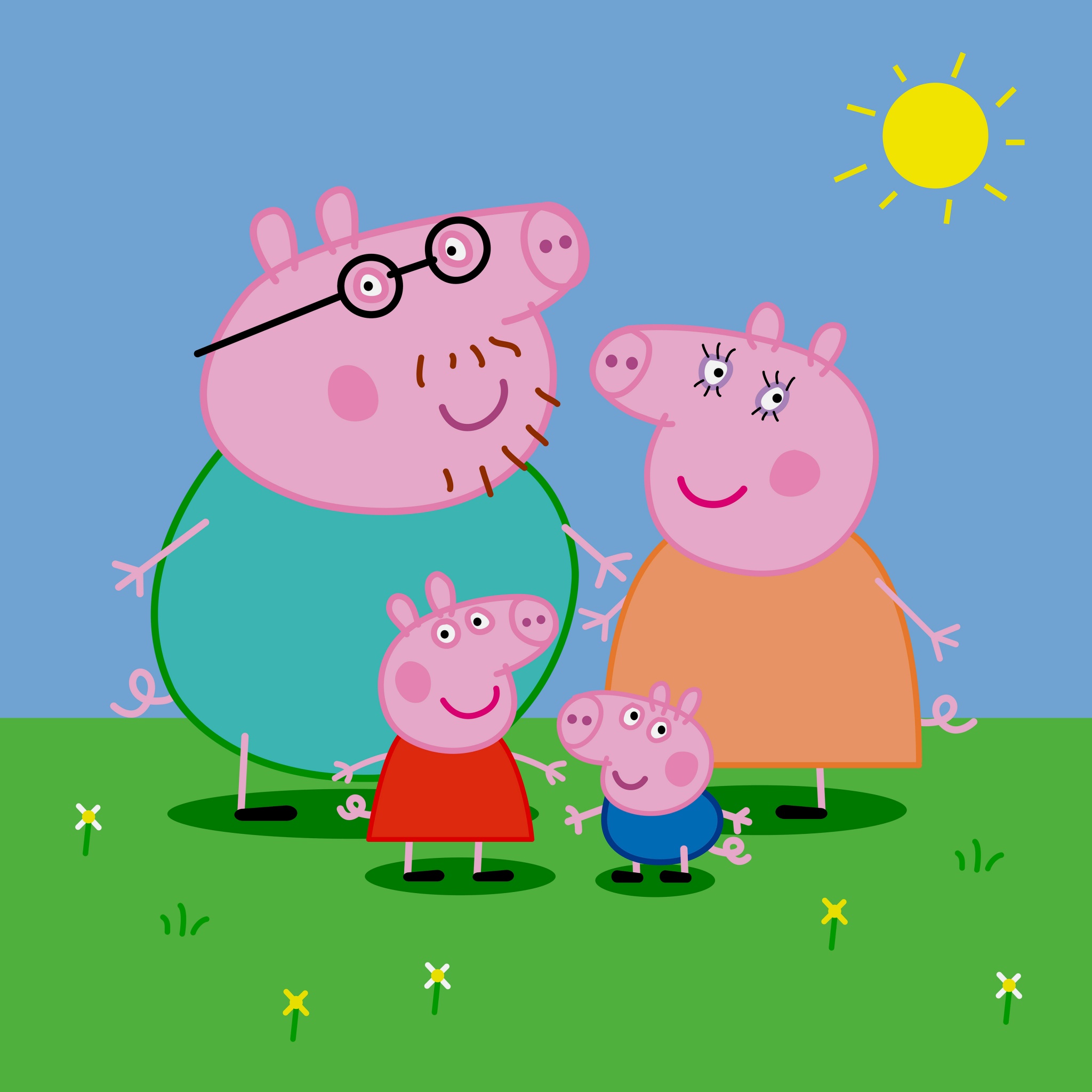 Свинка Пеппа мультсериал кадры семья