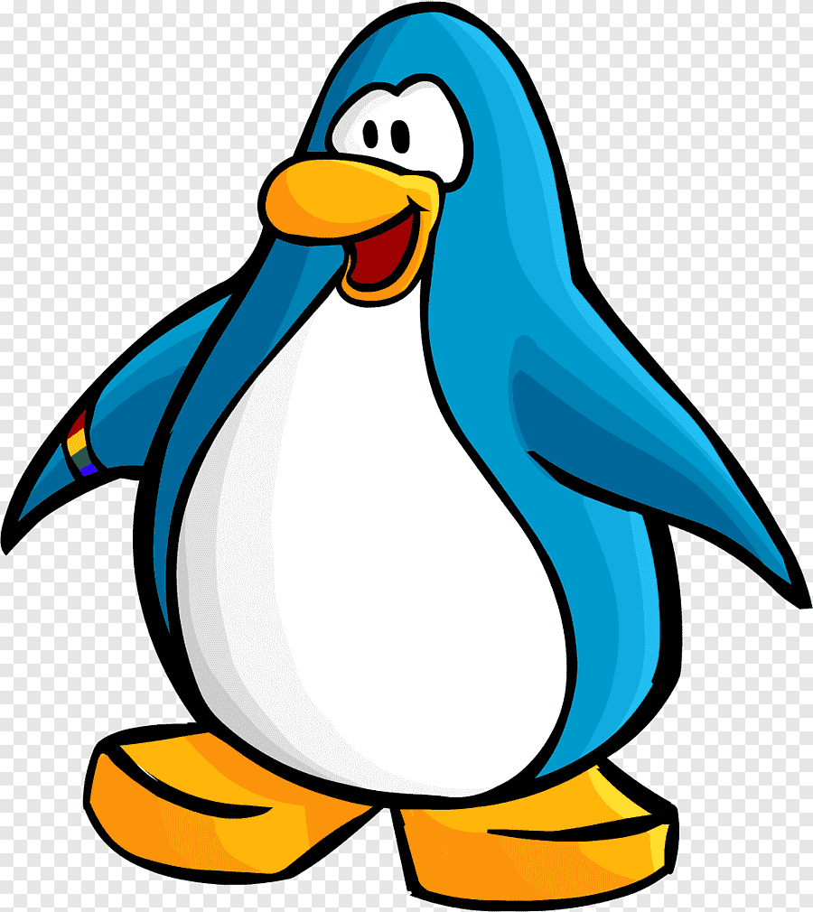 Пингвин мультяшный на прозрачном фоне