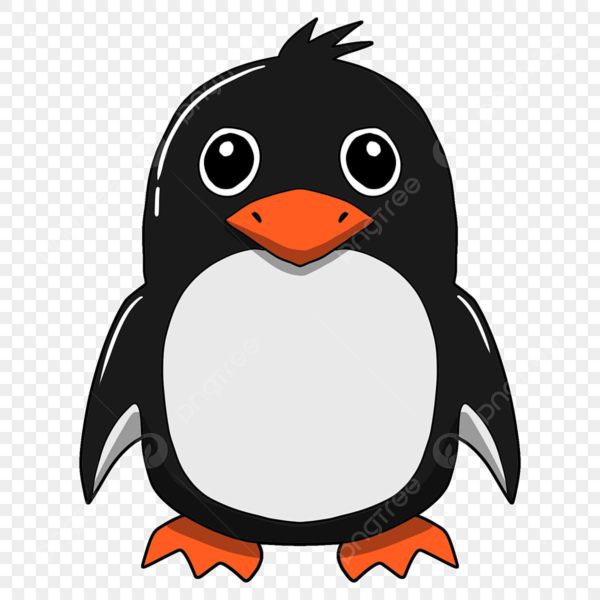 Шаблон пингвина для детей