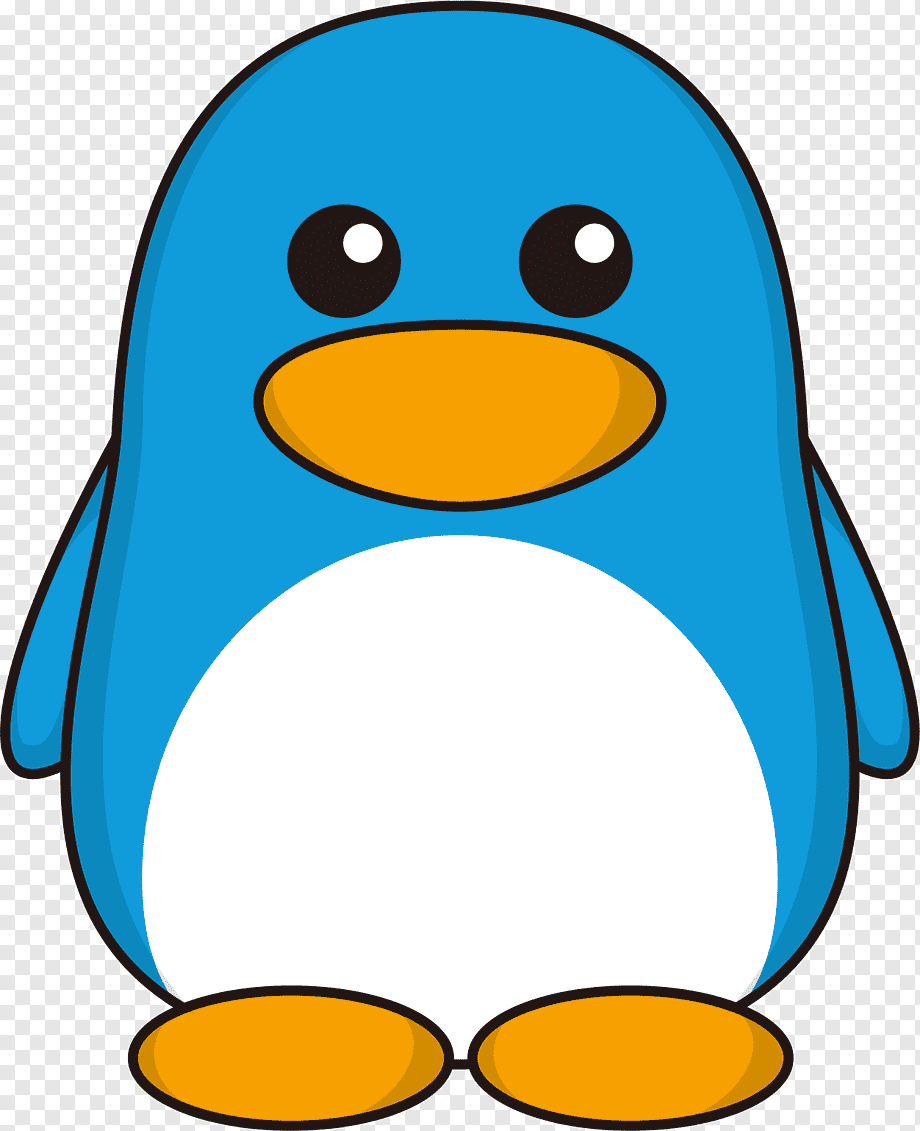 Мультяшка Пингвин синий