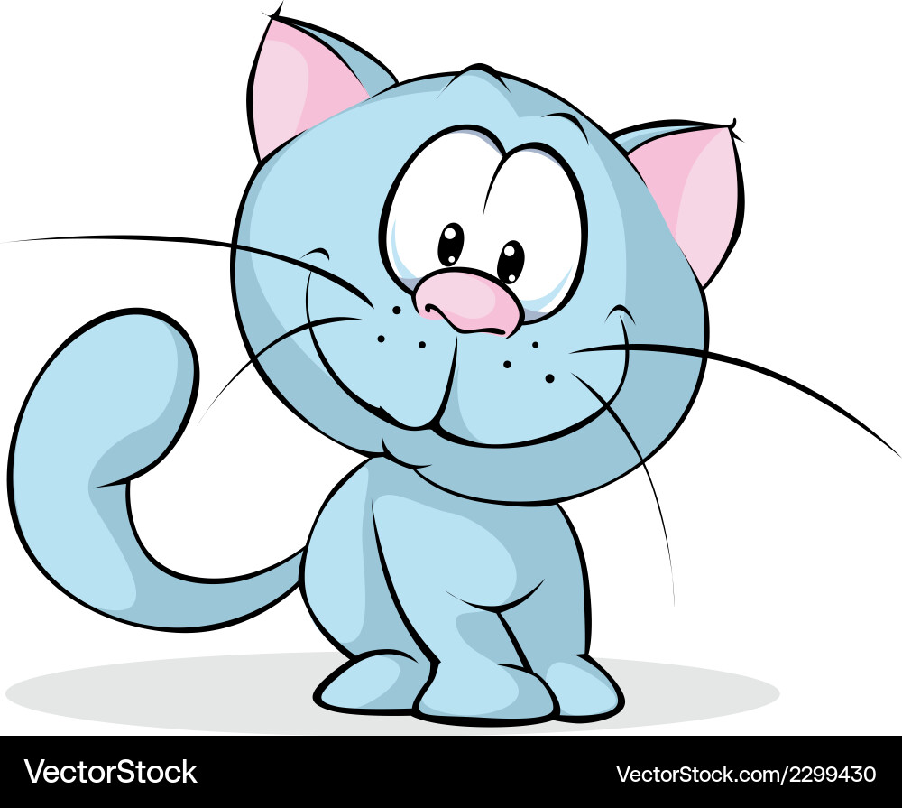 Синий котенок мультяшка