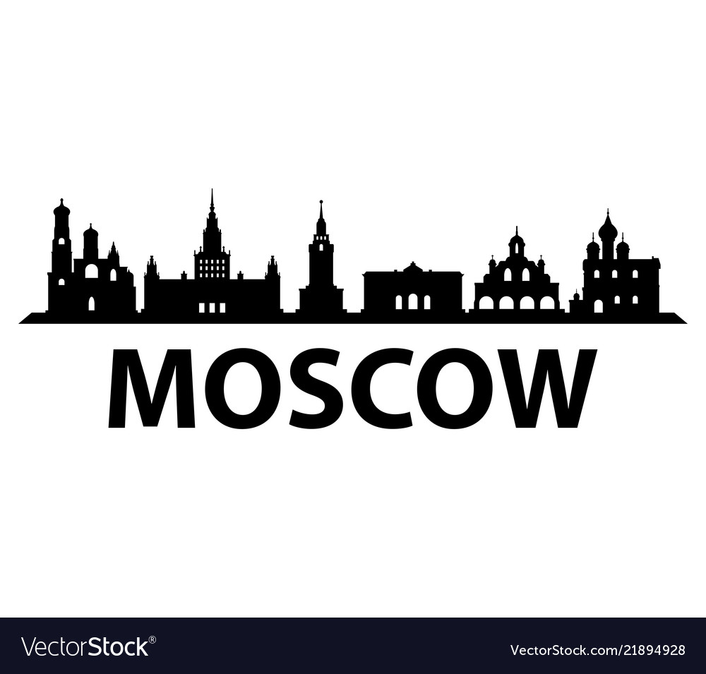 Надпись Москва на белом фоне