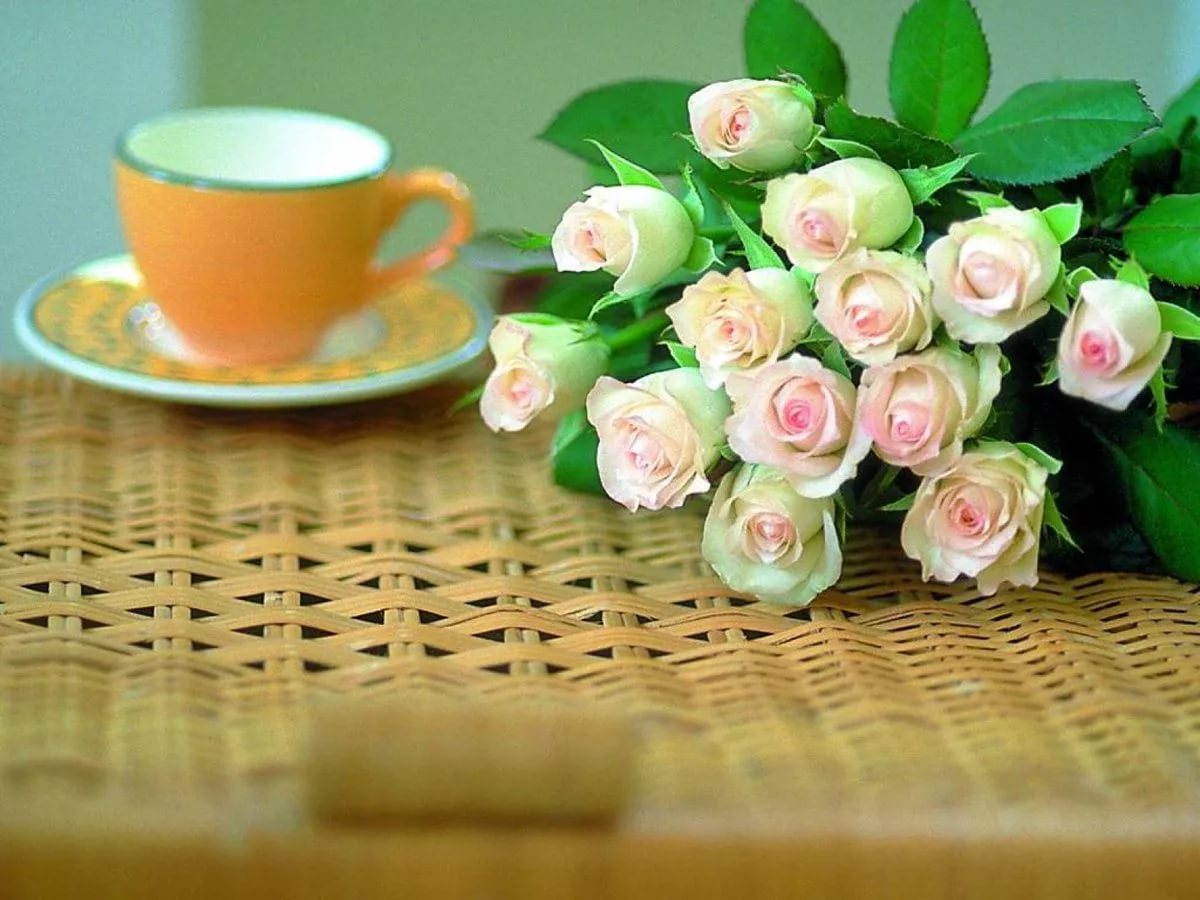 Открытки с добрым утром с розами