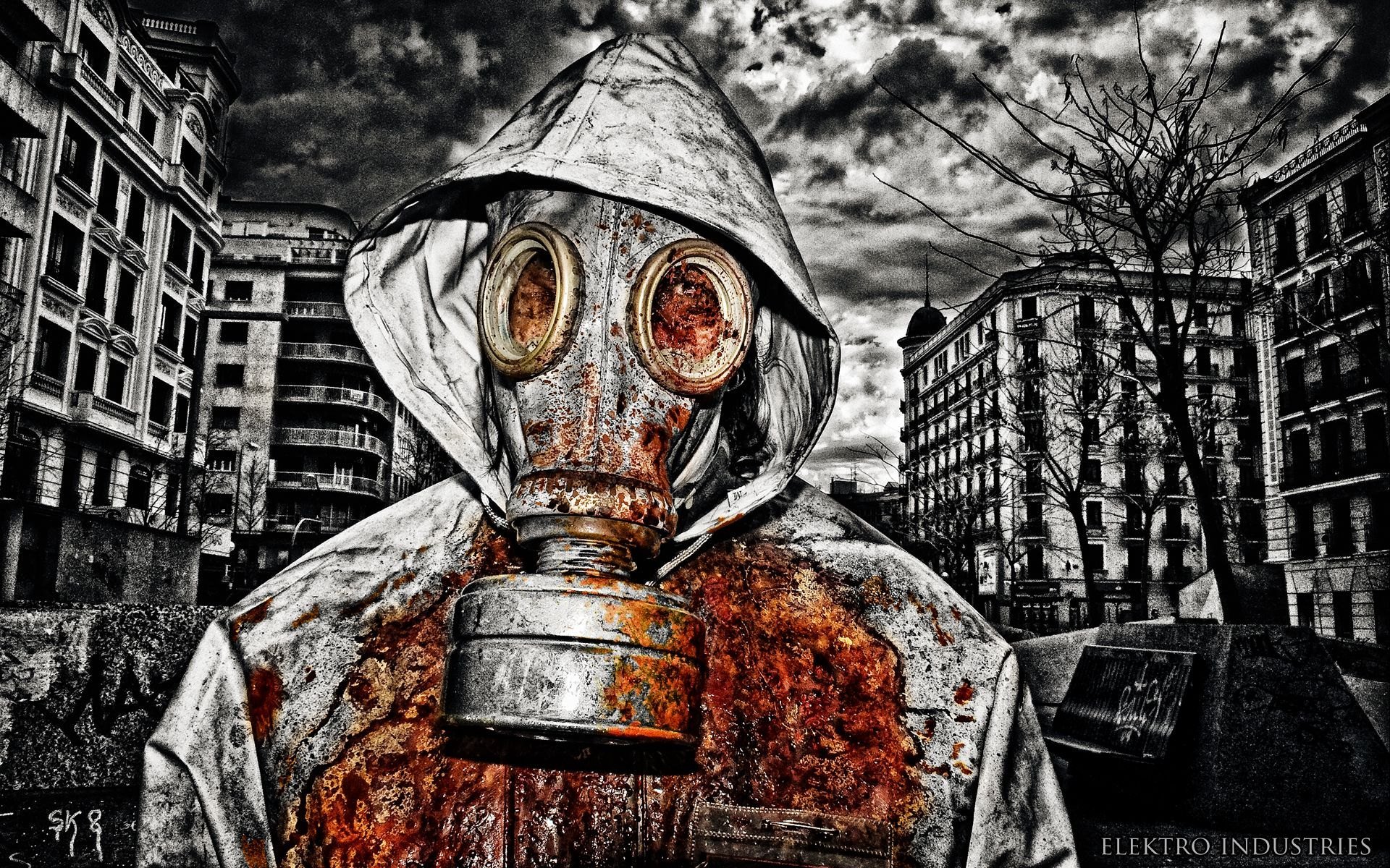 Чернобыль человек в противогазе