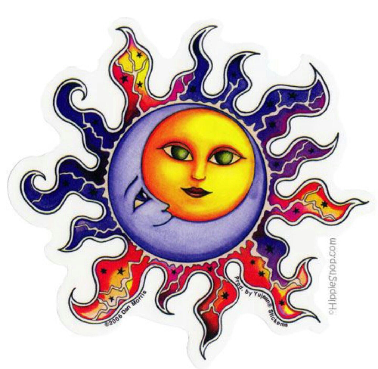 Солнце и Луна стикер
