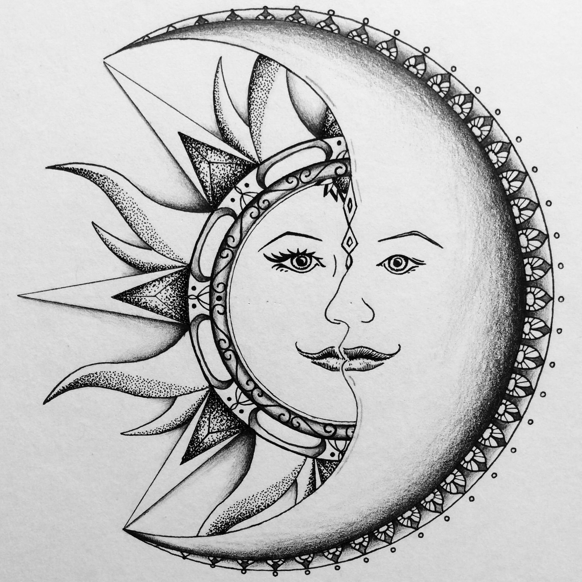 Солнце и Луна Графика