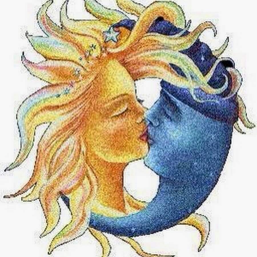 Луна и солнце одновременно