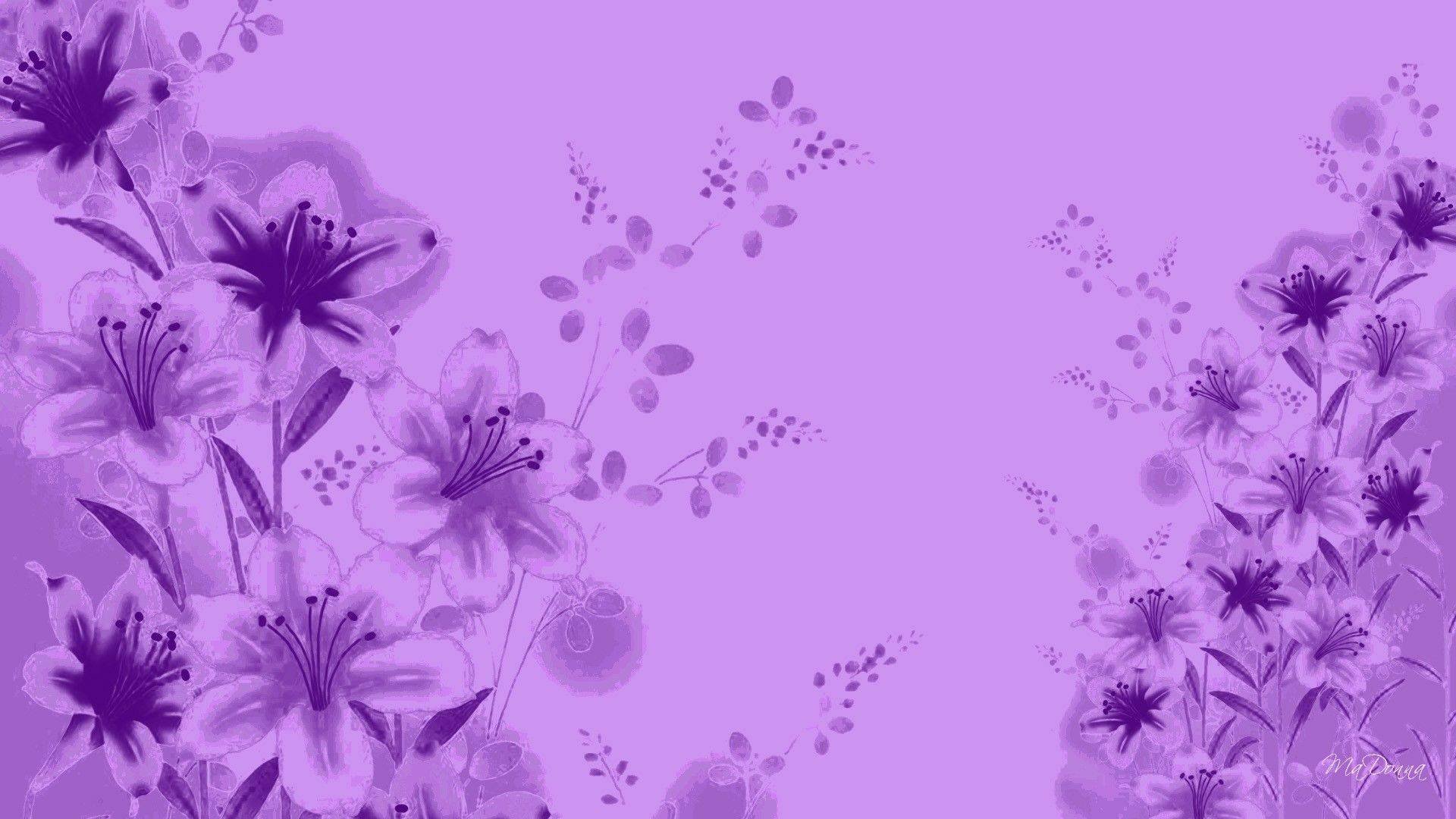 Фиолетовый цветочный фон