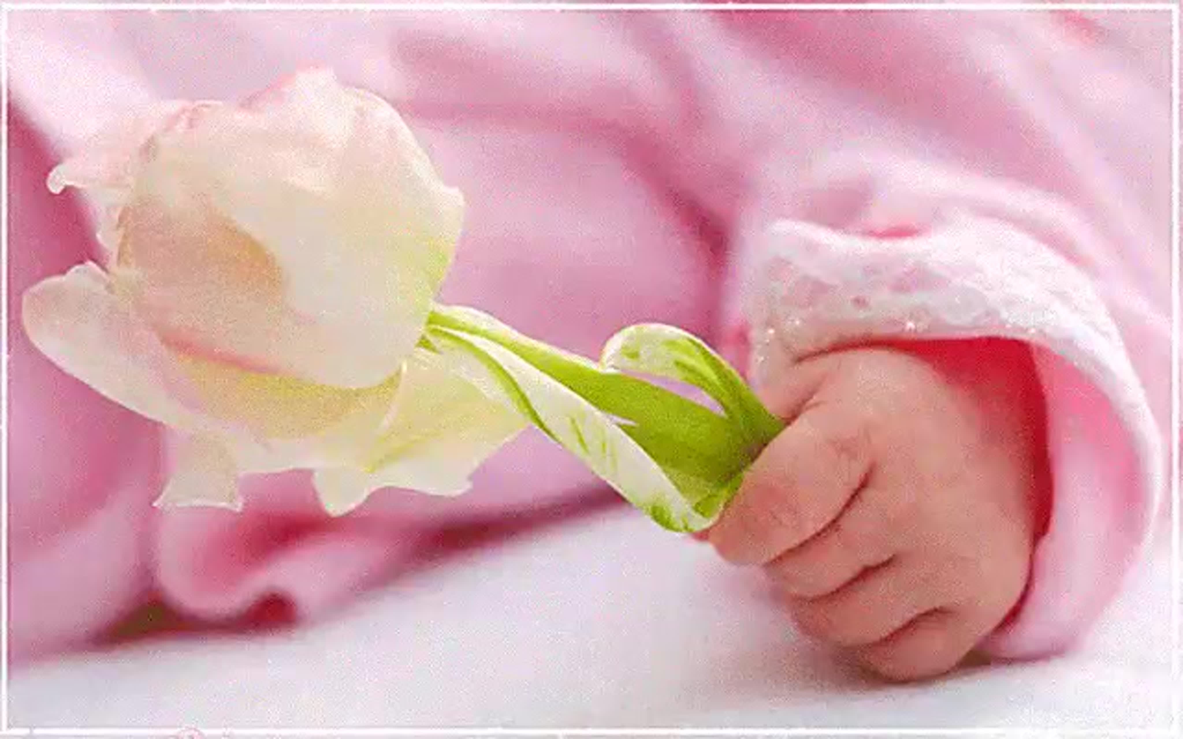 С рождением дочери цветы