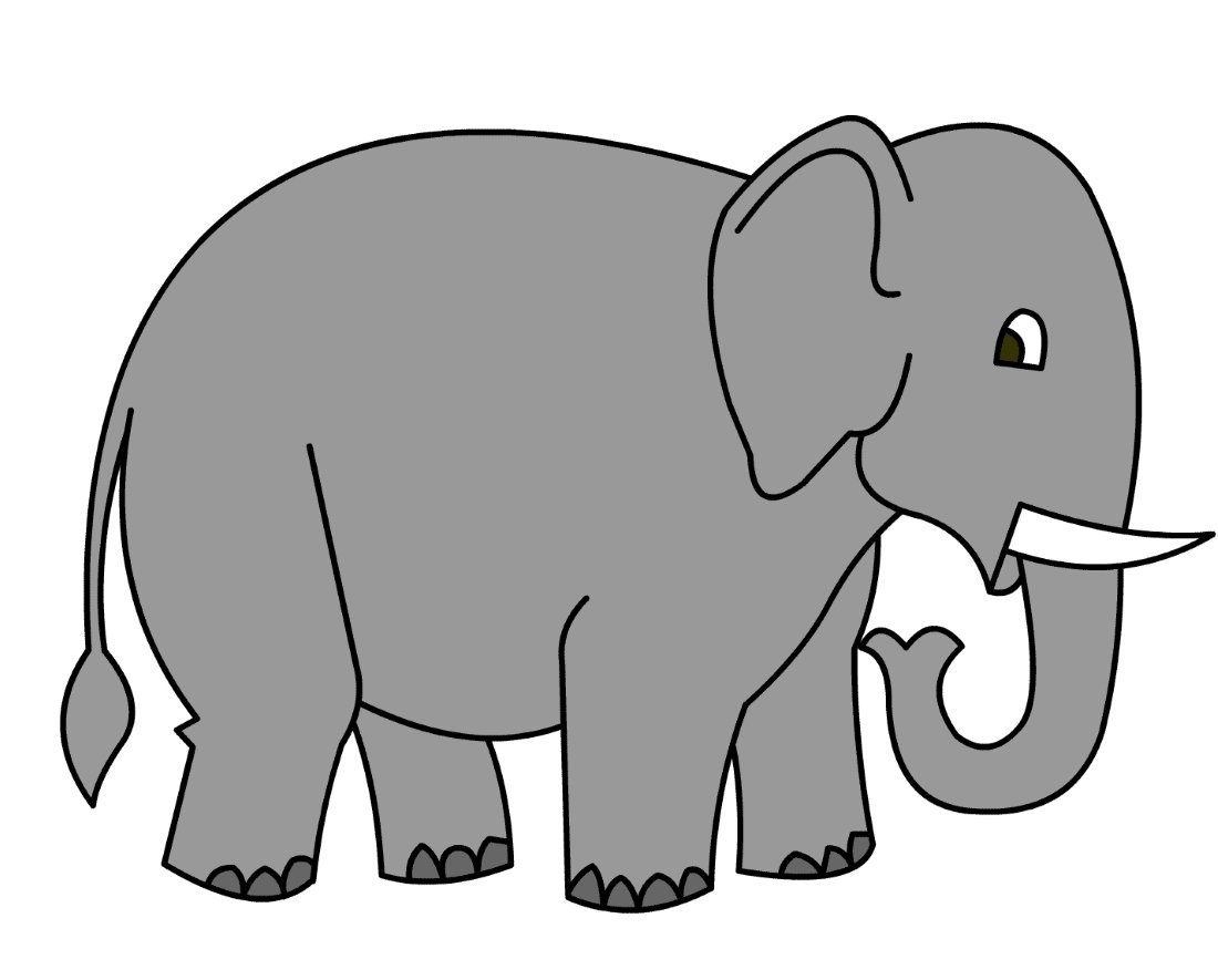 Рисунок слона карандашом для срисовки