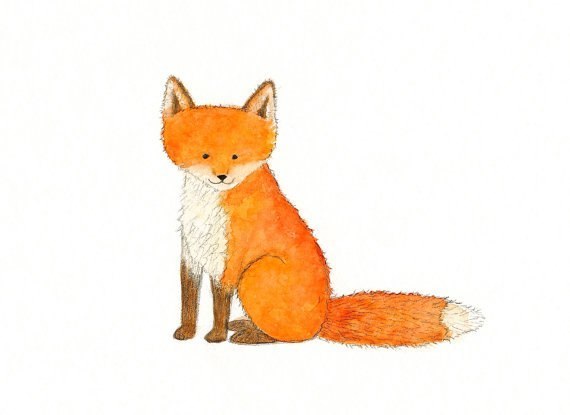 Детский рисунок лисы