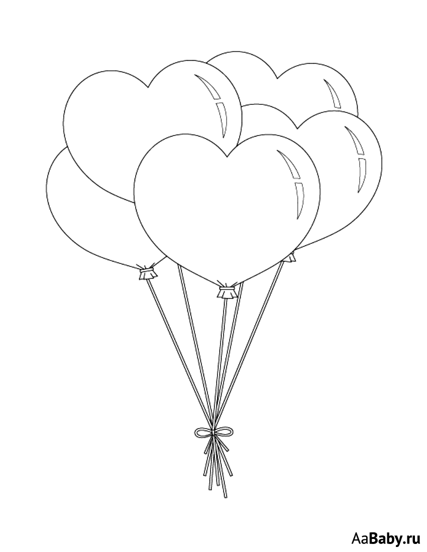 Воздушный шар рисунок карандашом